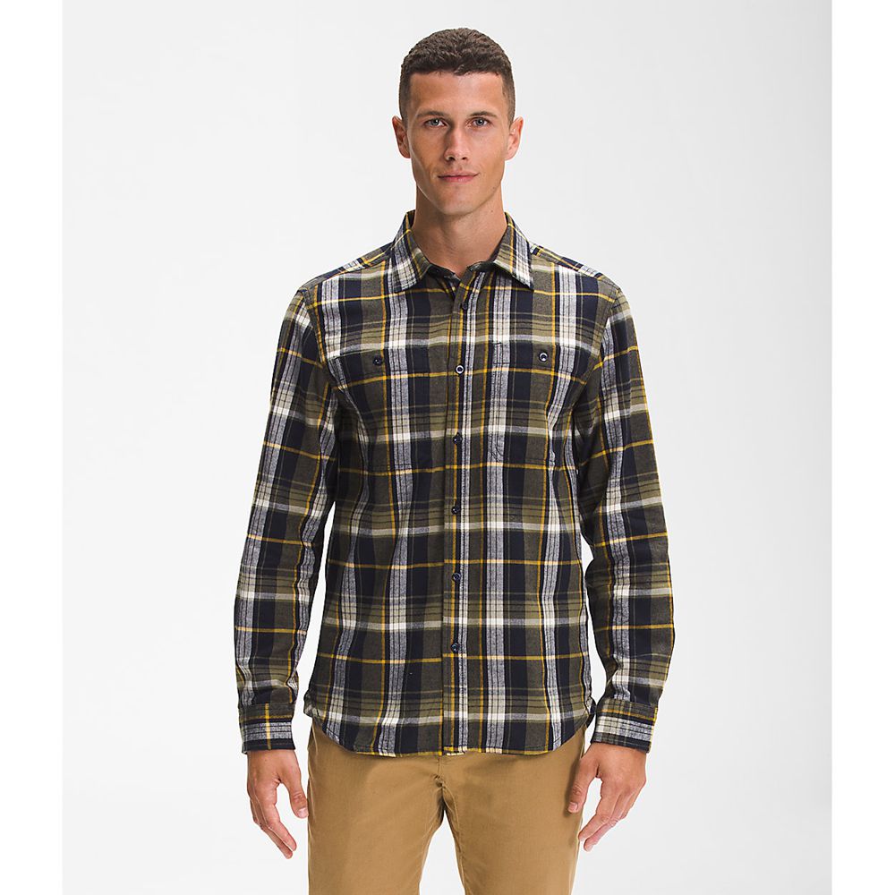 The North Face Long Sleeve Mens Australia - The North Face Arroyo Lw Flannel Olive Green (QCG-982306